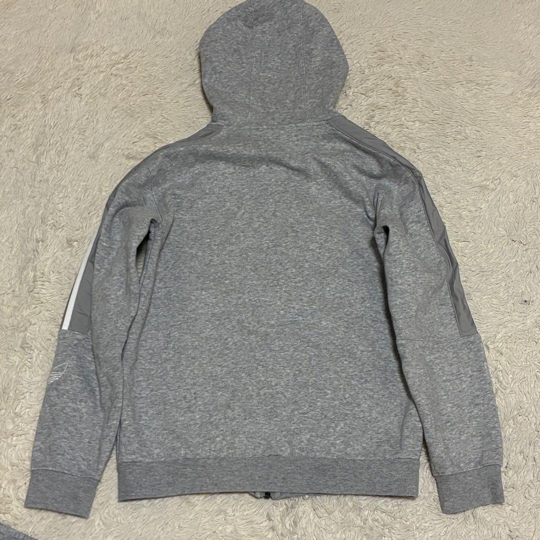 adidas スウェット パーカー パンツ 上下 グレー セットアップ ジャージ