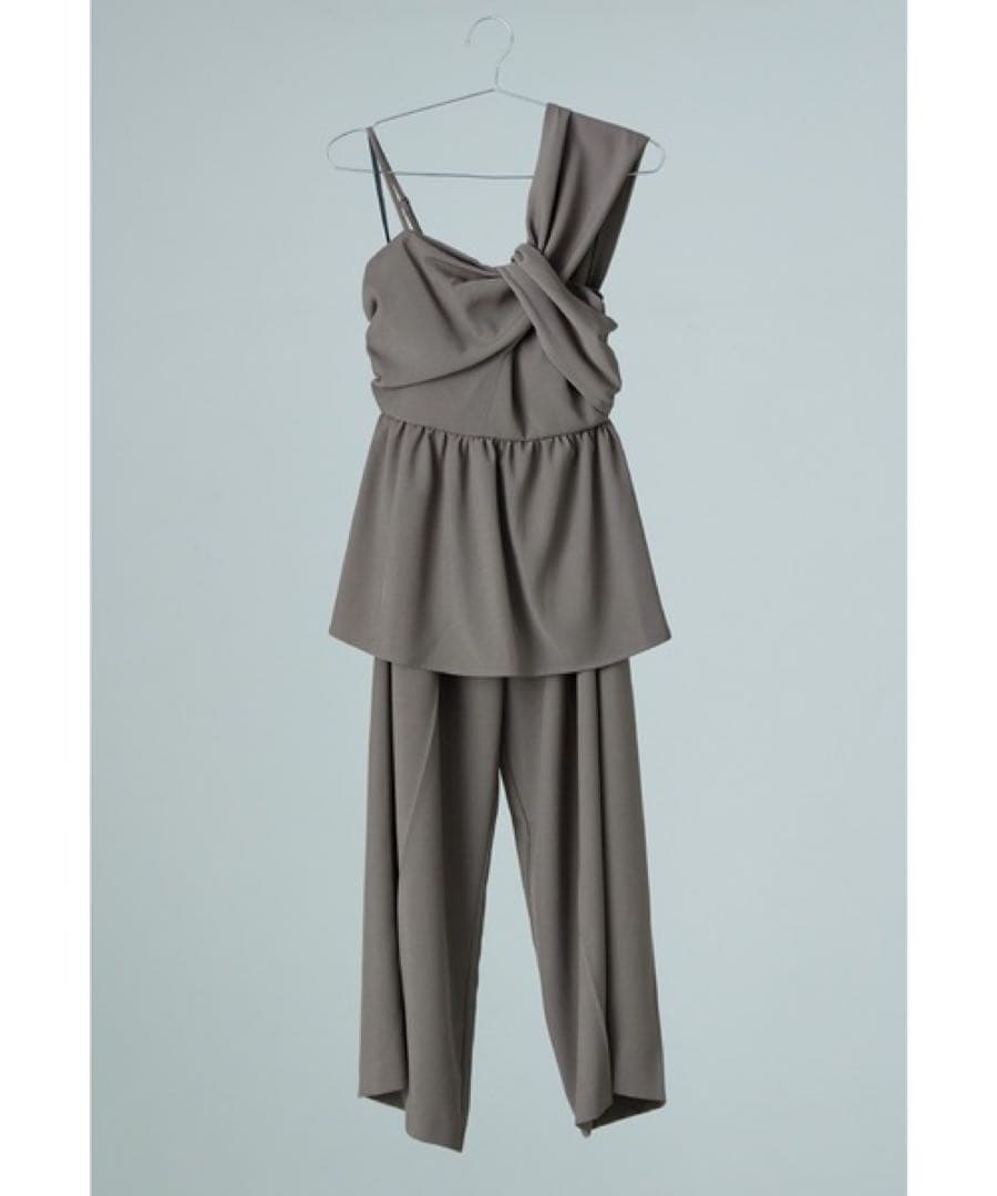 ＊美品＊アシンメトリービスチェ＆ワイドパンツセットアップ パンツドレス