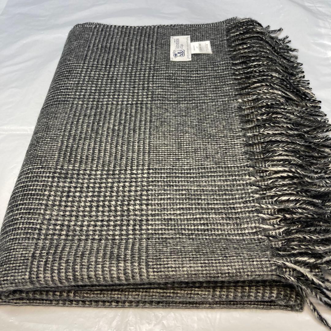 極美品 ジョンストンズ カシミヤ100％ 大判ストール グレー 国内正規品