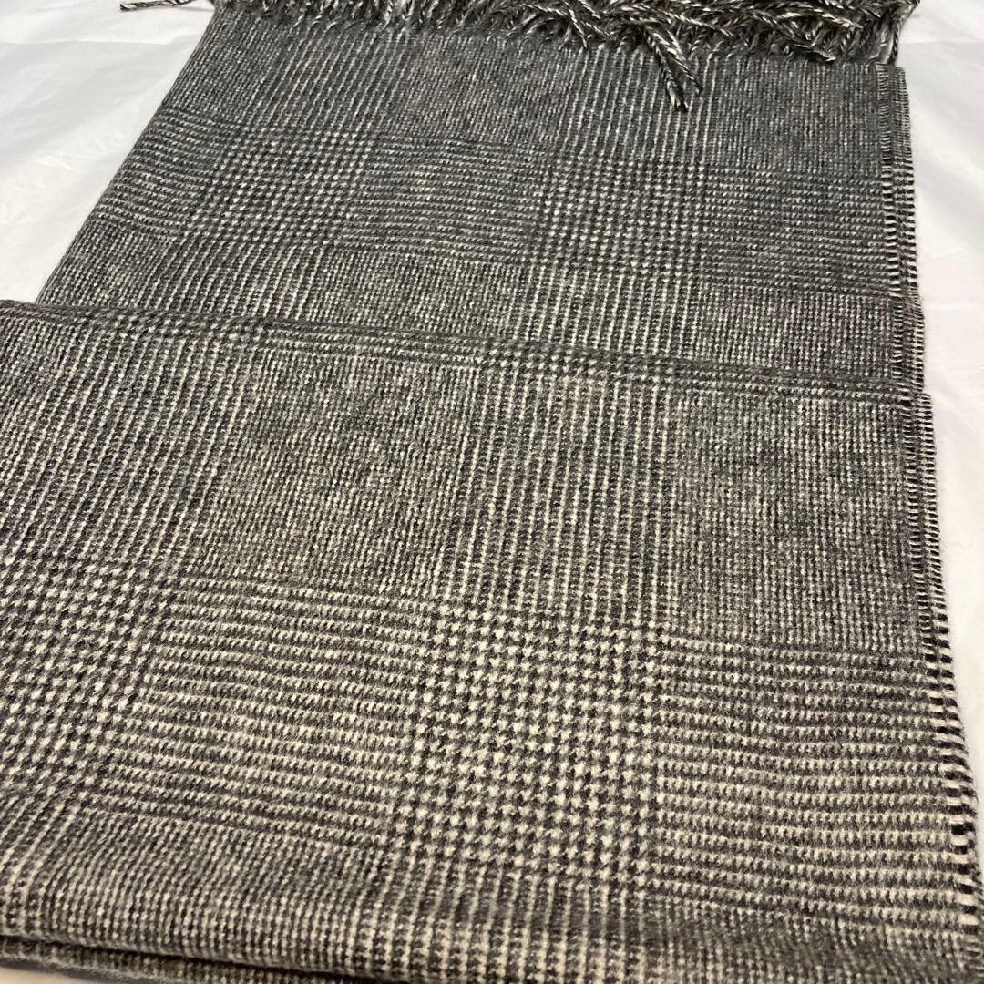 極美品 ジョンストンズ カシミヤ100％ 大判ストール グレー 国内正規品