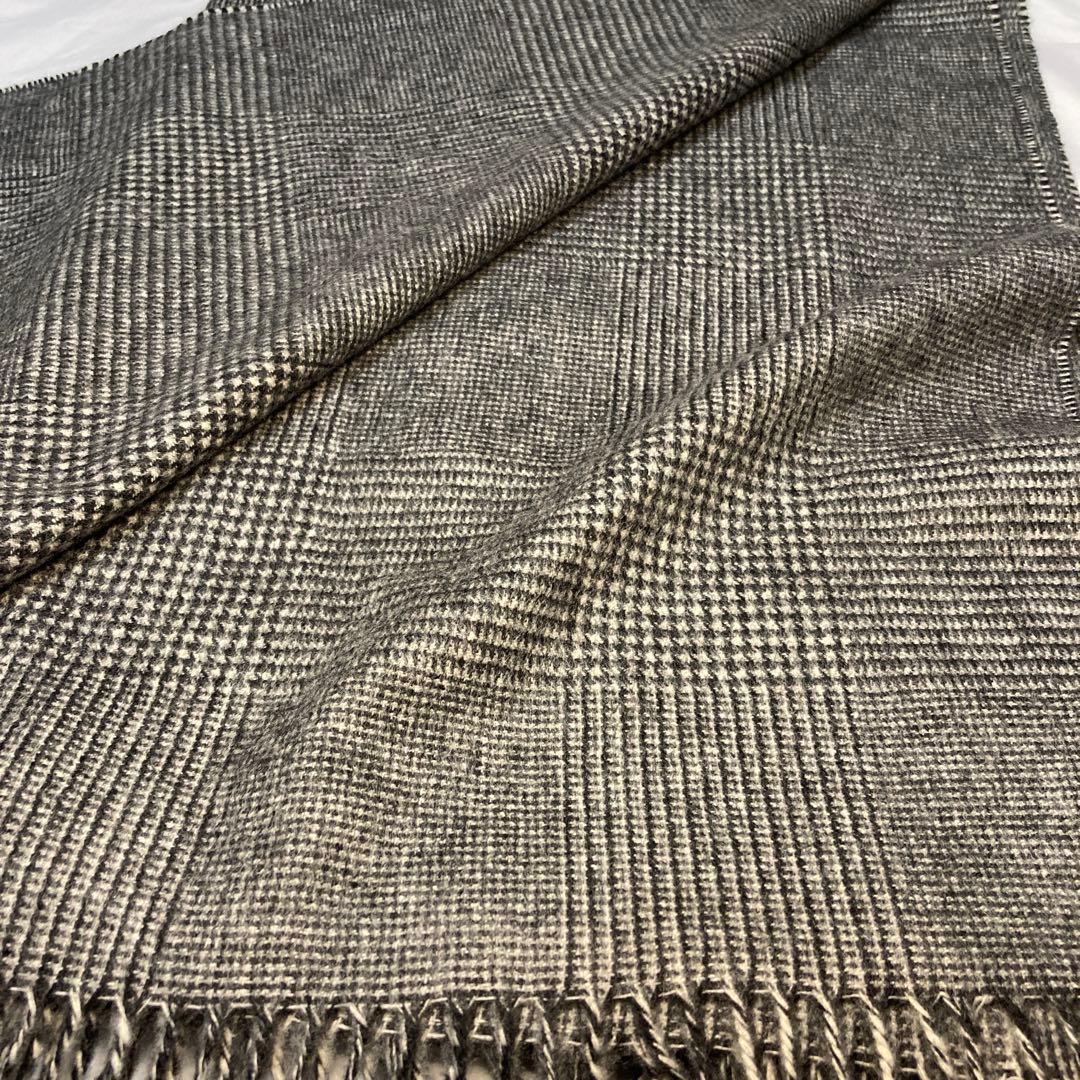 極美品 ジョンストンズ カシミヤ100％ 大判ストール グレー 国内正規品