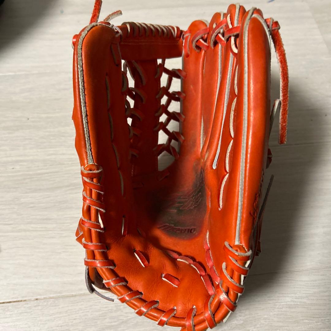 Mizuno 硬式グローブ オレンジ色 Made in Japan
