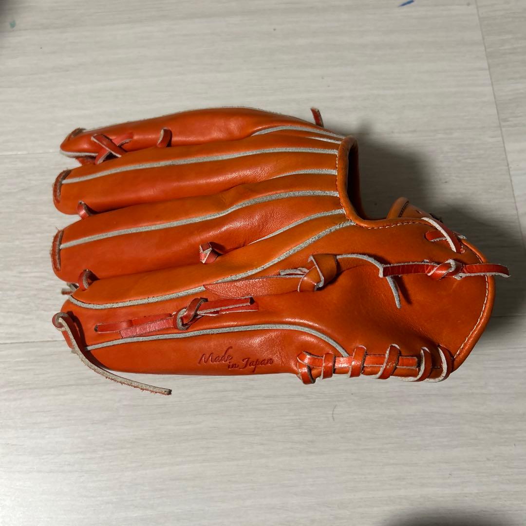 Mizuno 硬式グローブ オレンジ色 Made in Japan