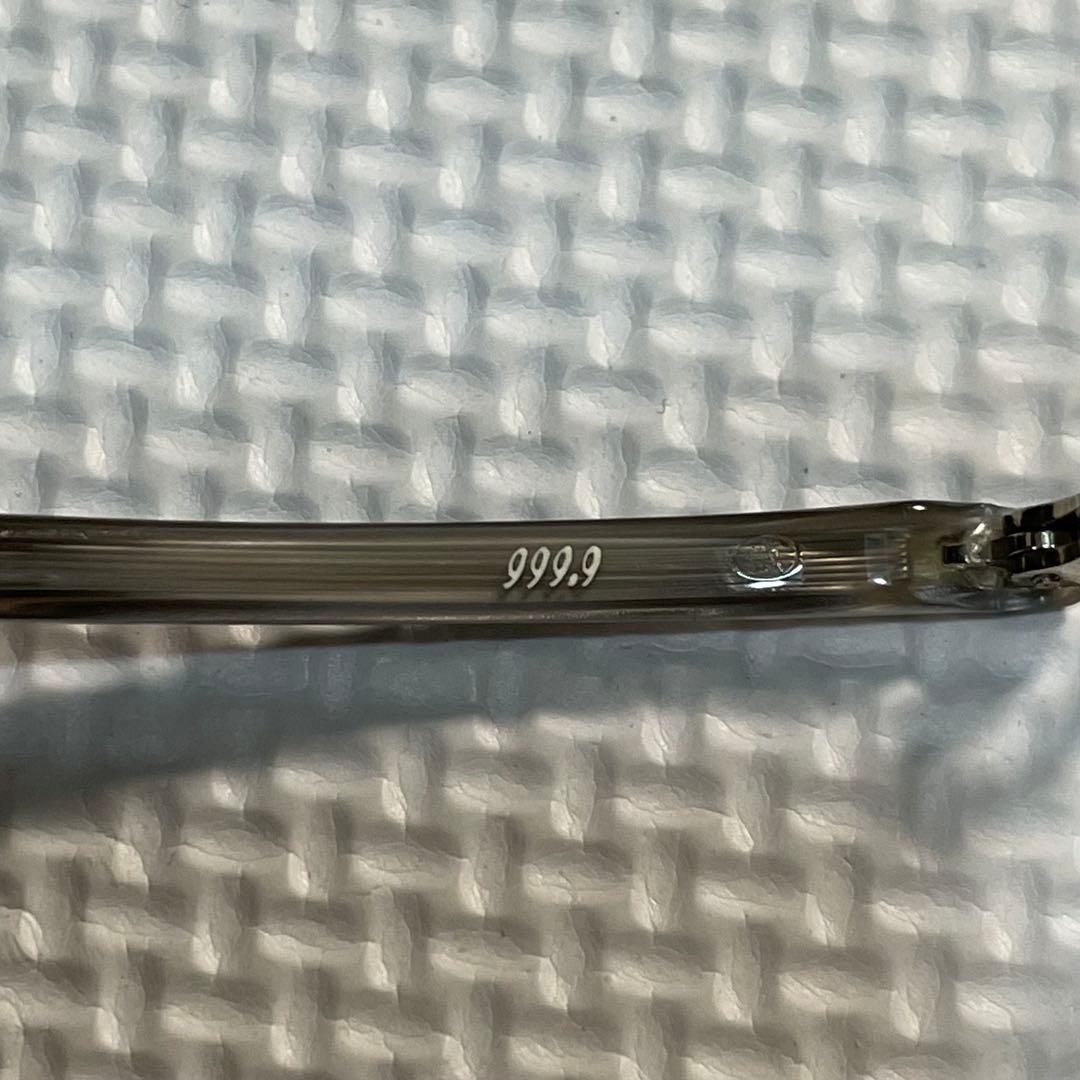 希少 美品 999.9 M-07 ブロー サングラス チタン ライトグレーレンズ