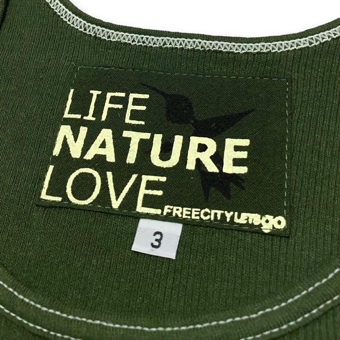 FREECITY　フリーシティ　リブ タンクトップ　グリーン　３　キムタク