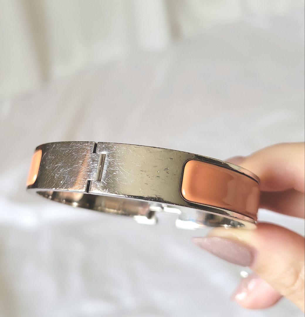 値下げ☆HERMES エルメス サーモンピンク バングル レディース