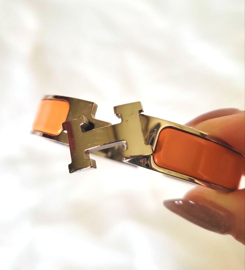 値下げ☆HERMES エルメス サーモンピンク バングル レディース