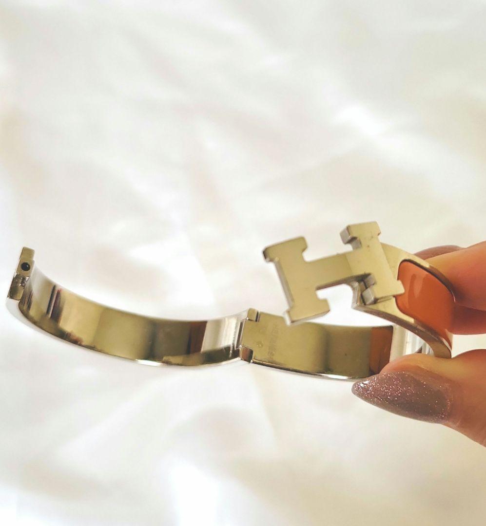 値下げ☆HERMES エルメス サーモンピンク バングル レディース