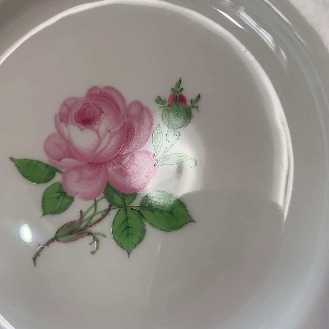 ☆未使用保管品☆マイセン ピンクローズ 18cmプレート未使用✨マイセン