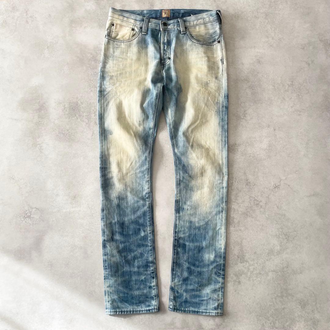 PRPS 紫製品 ブリーチ デニムパンツ ダメージ加工 ジーンズ 32 PRPS 紫製品 ブリーチ デニムパンツ ダメージ加工 ジーンズ 32 - メルカリ