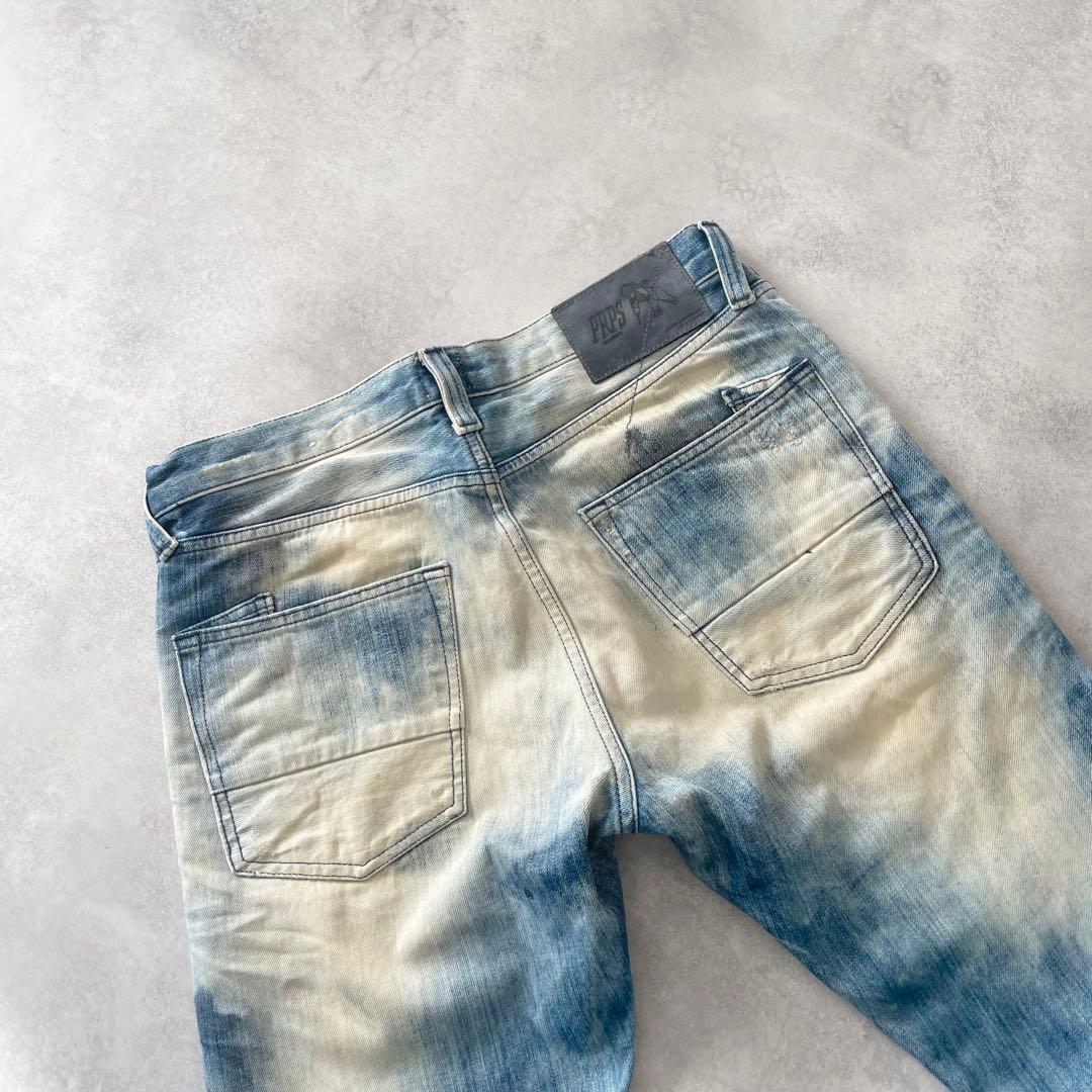 PRPS 紫製品 ブリーチ デニムパンツ ダメージ加工 ジーンズ 32 - メルカリ