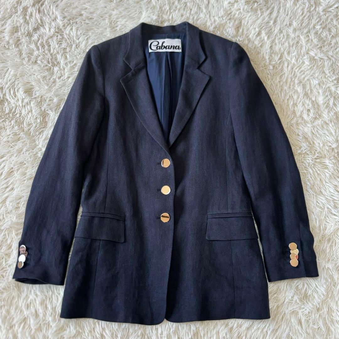 cabana リネン テーラードジャケット 金ボタン - メルカリ