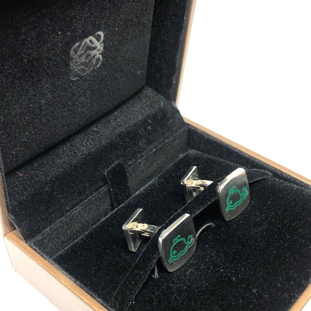 LOEWE ホエールカフス シルバー×グリーン