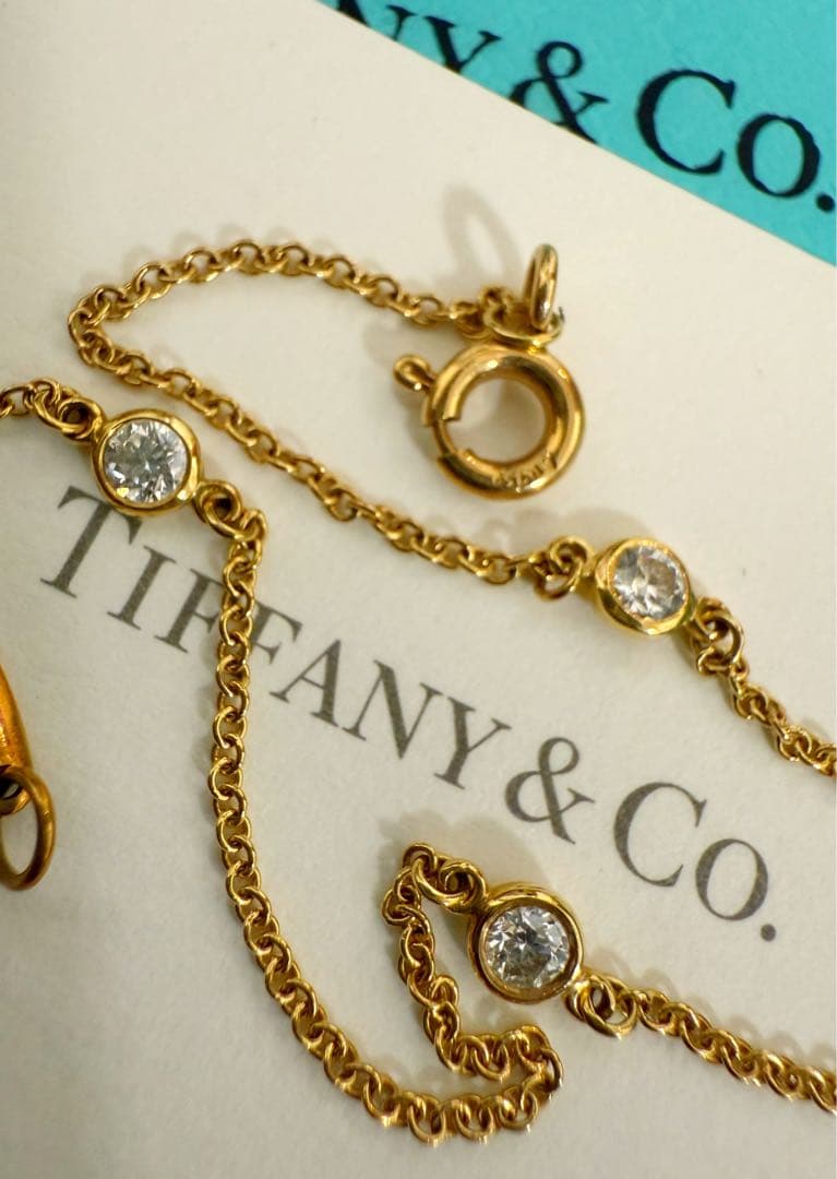 Tiffanyティファニーバイザヤードブレスレット k18 750 3pt