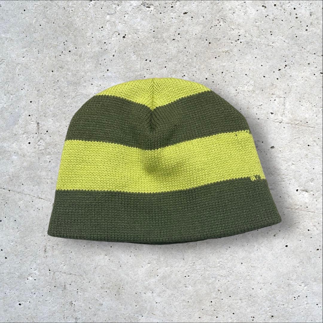 old stussy 紺タグ 90s ビーニー ニット帽 グリーン 美品 - メルカリ