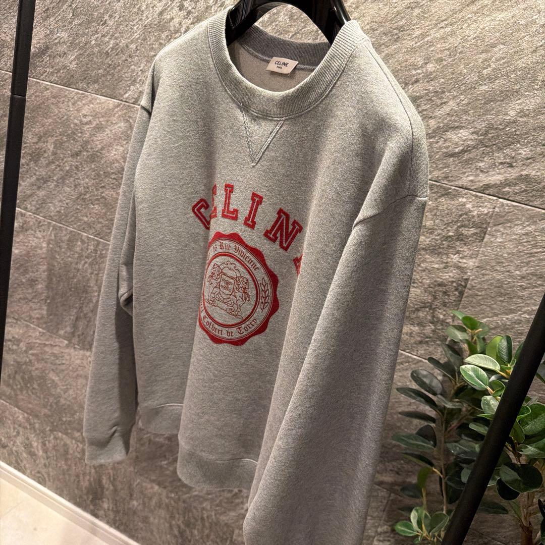 CELINE BLASON フロック ルーズスウェットシャツ/コットンフリースM