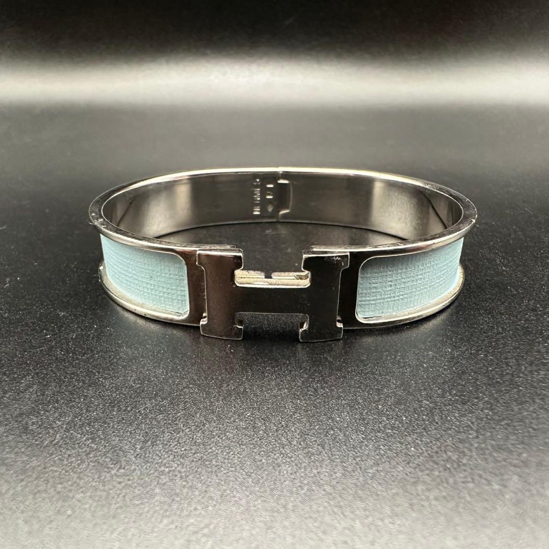 人気✨　エルメス　バングル　ブレスレット　Hクリック　 シルバー　886