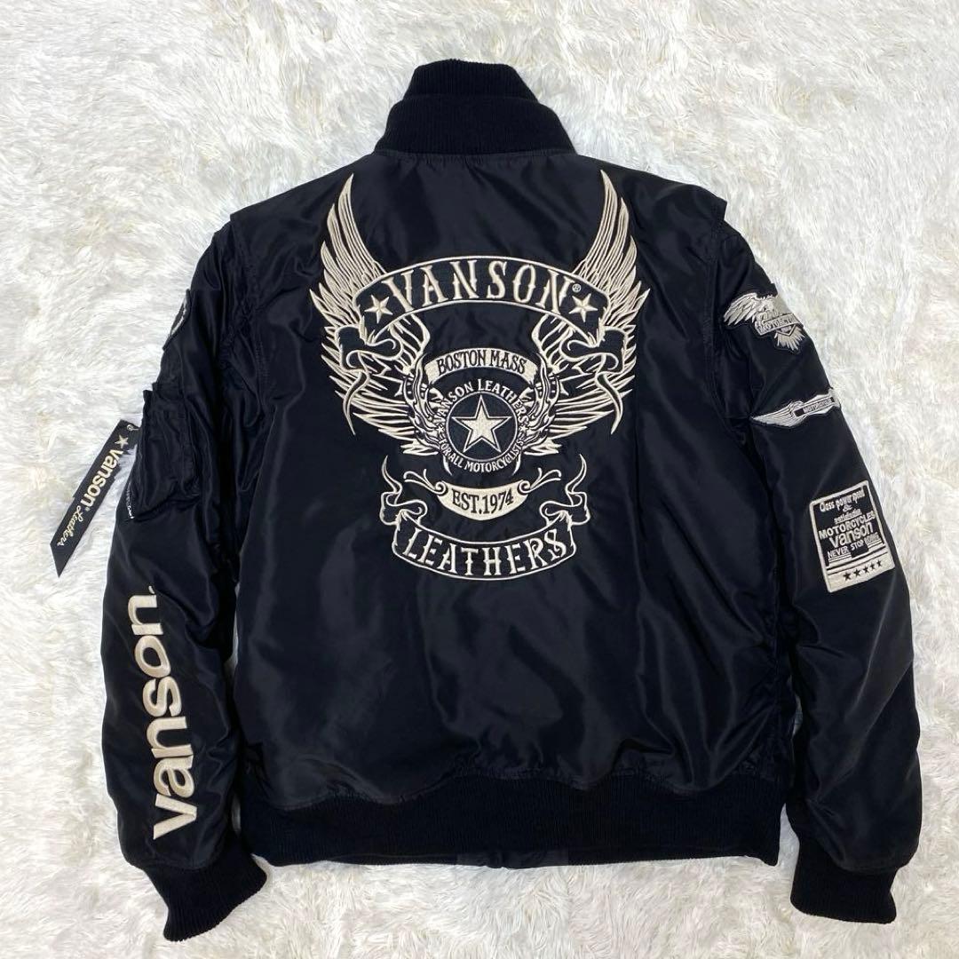 ✨極美品✨VANSON バンソン MA-1 フライトジャケット 刺繍 2XL