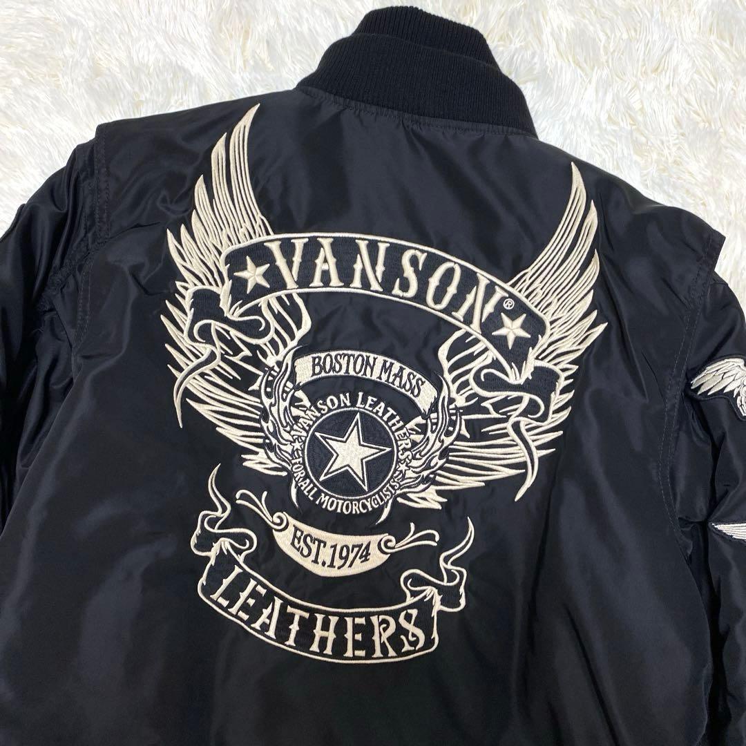 ✨極美品✨VANSON バンソン MA-1 フライトジャケット 刺繍 2XL