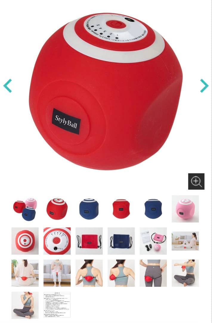 東急スポーツオアシス スタイリーボール サポートカバー付 (レッド)