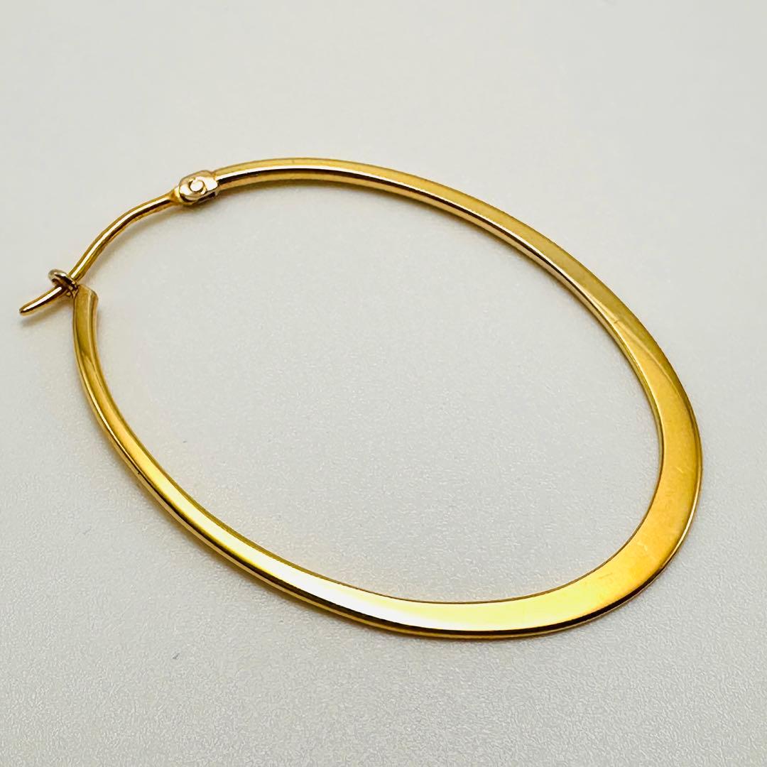 COCOSHNIK オーバル フープピアス シルバー×K10 ゴールド - メルカリ