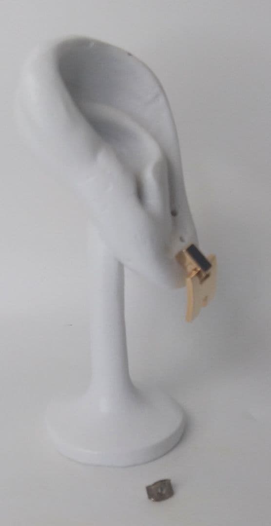 S*e様 HERMES エルメス アイリーンピアス 片方 金 × 黒 GP