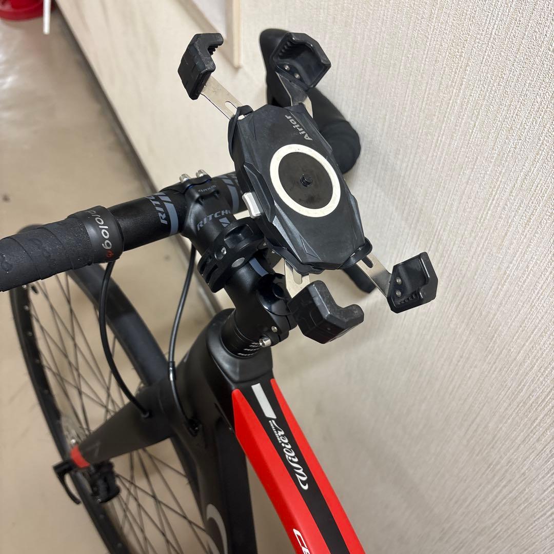 Wilier カーボンロードバイク DI2自動変速グレー/レッド