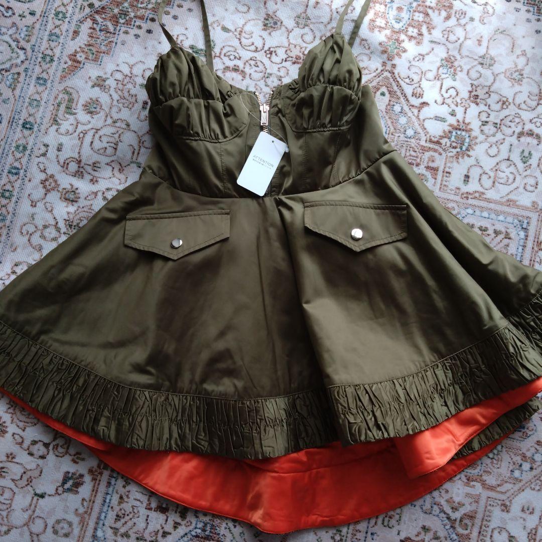 タグ付】poppy tokyo ミリタリーフレアチュニック jacquard flare cami