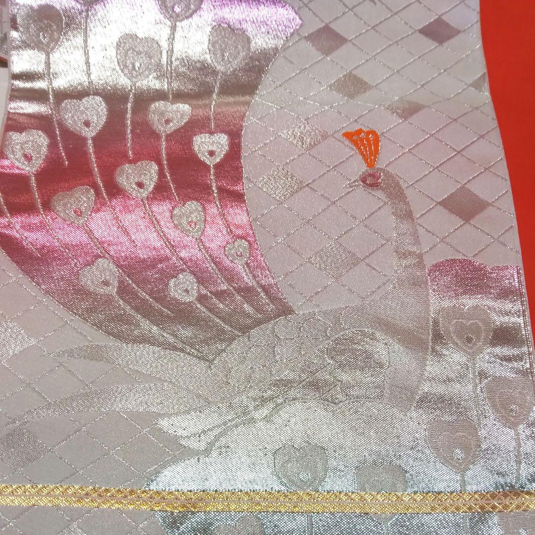 正絹綸子☆仕付け付未使用☆金彩と古典柄が上品な7歳七五三～十三参り向けお誂え祝着