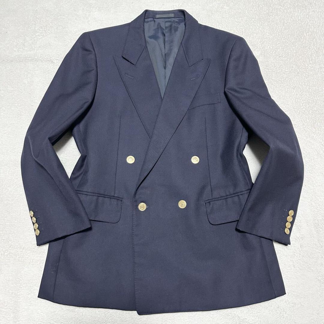 美品 バーバリーズ 紺ブレ 金ボタン タスマニア ダブル ジャケット M 014