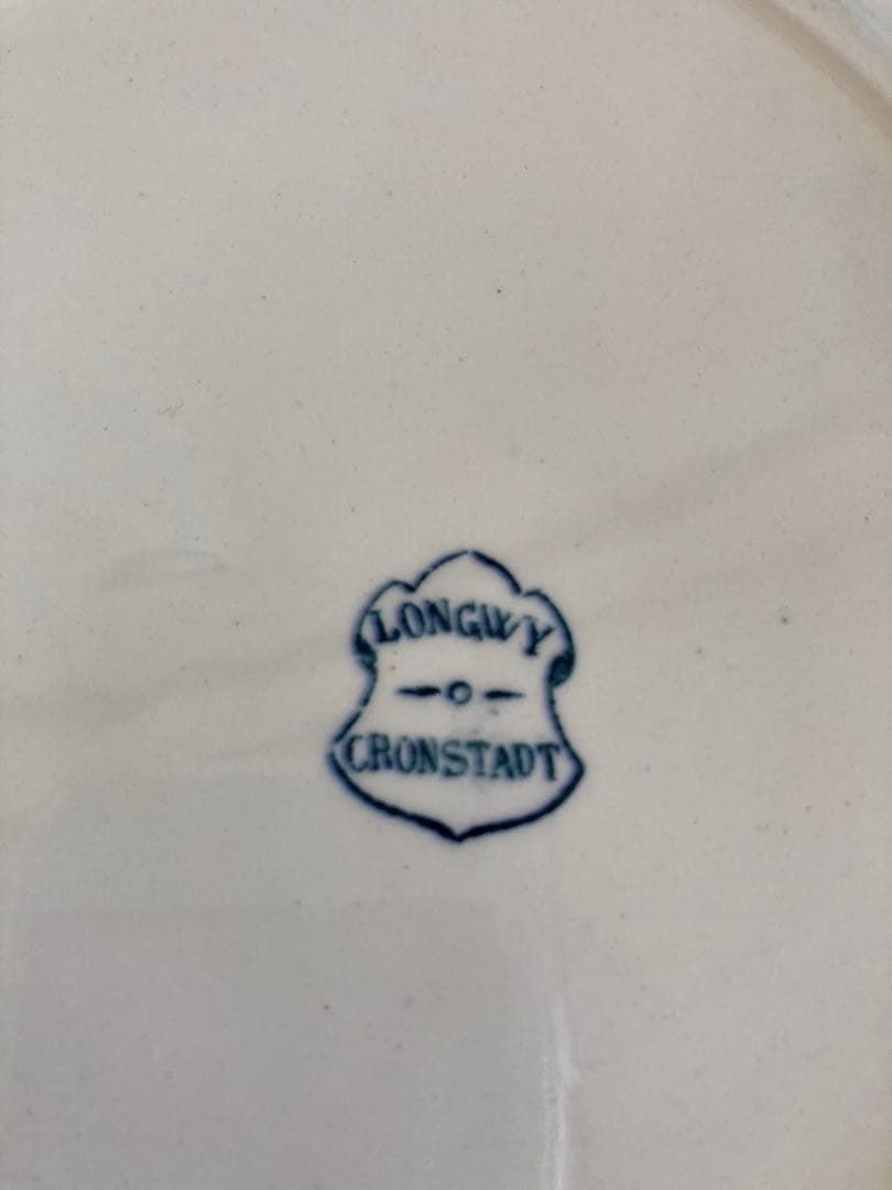 フランスアンティーク　お皿　プレート　ロンウィ　小鳥柄