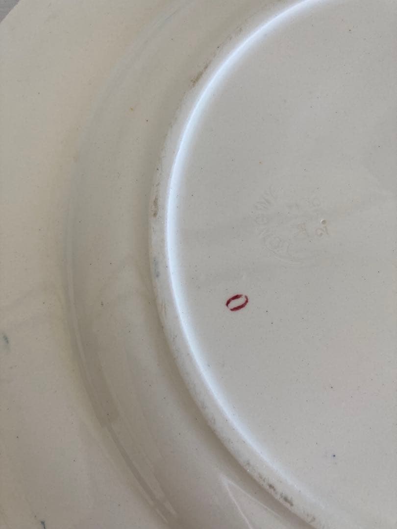 フランスアンティーク　お皿　プレート　ロンウィ　小鳥柄