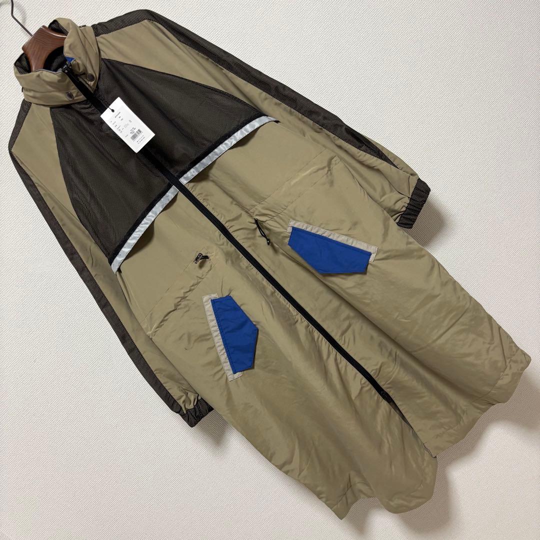 23ss 新品未■casane■ナイロン レイヤードコート ビッグシルエット F