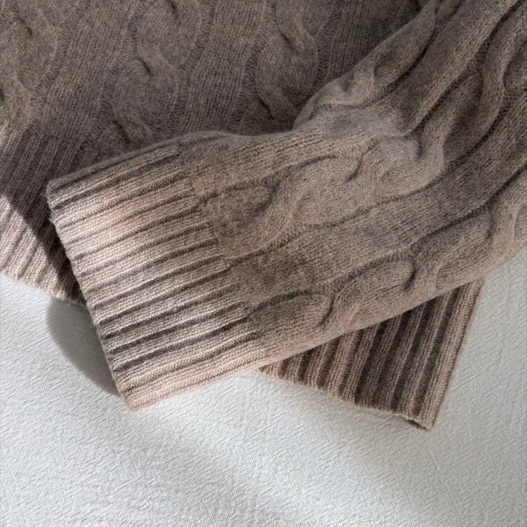 現行QRタグ　ラルフローレン　ウールクルーネックケーブルセーター