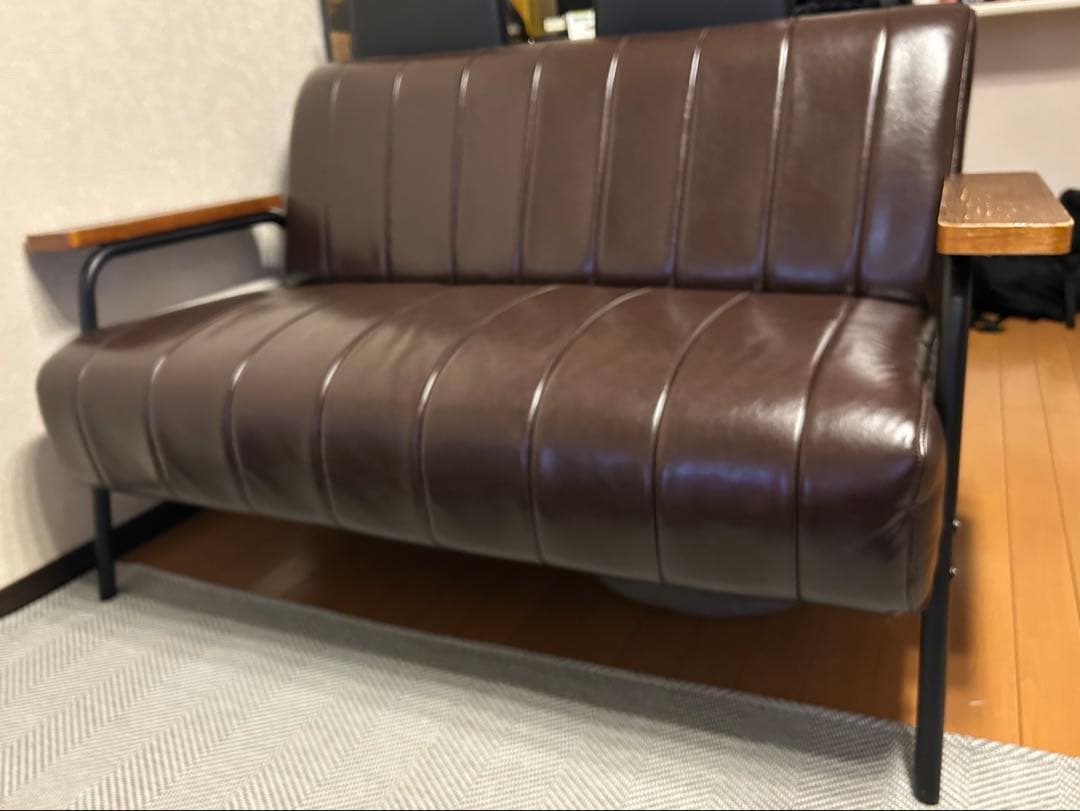 N-Shield ダークブラウン 2人掛けソファ