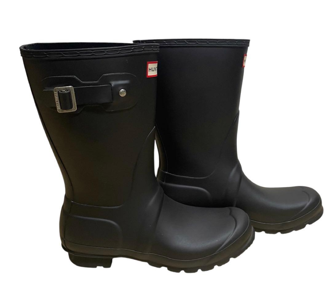 【未使用】HUNTER ショートレインブーツ　バックル付