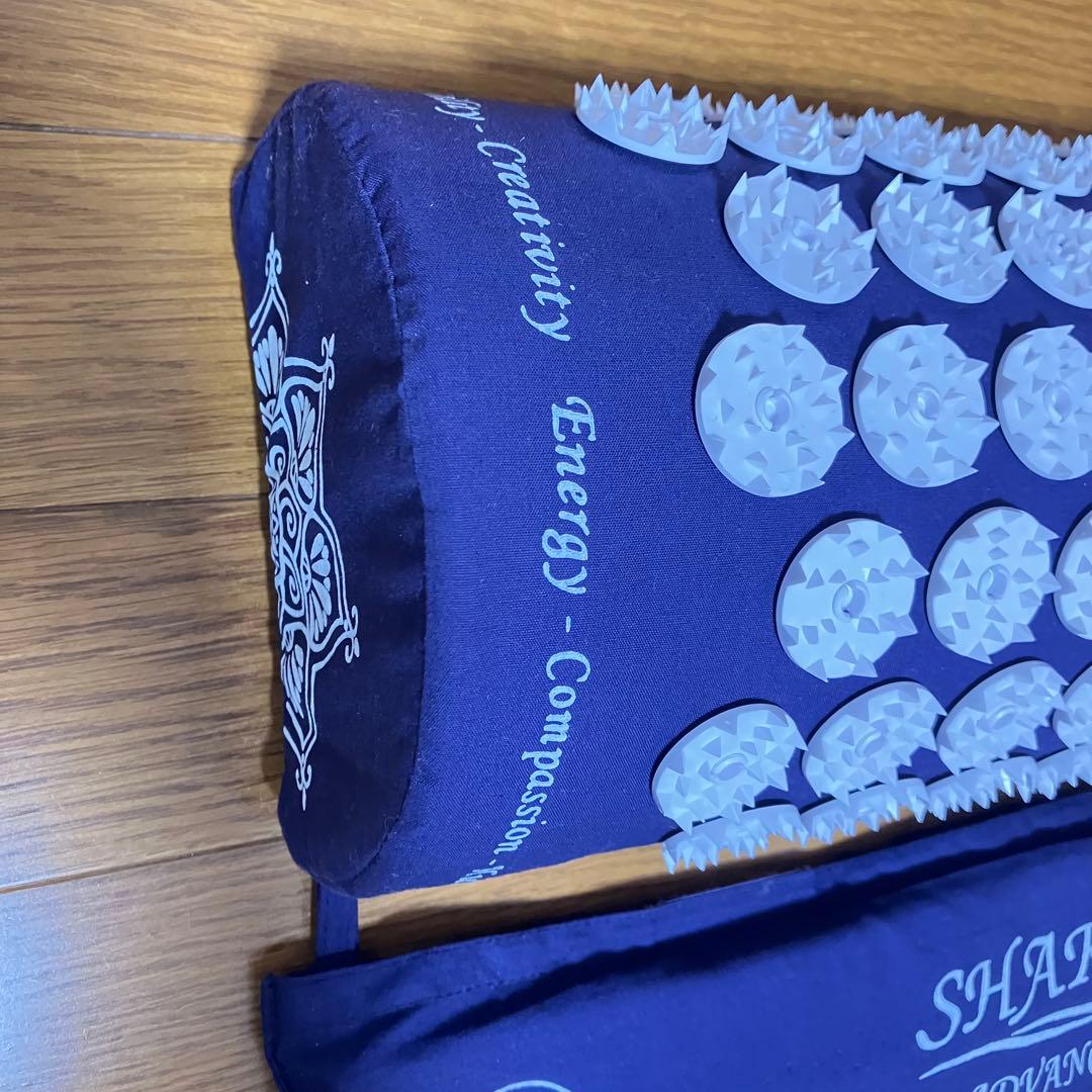 【正規品美品】シャクティマットピローセット　レベル3 アドバンス　ネイビー　枕