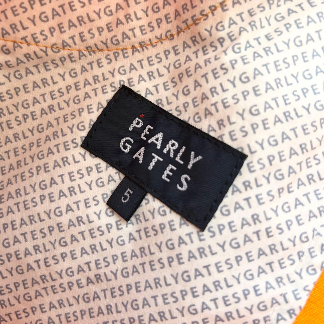 新品　パーリーゲイツ　パンツ　厚手　ストレッチ　秋冬　オレンジ　テーパード　5