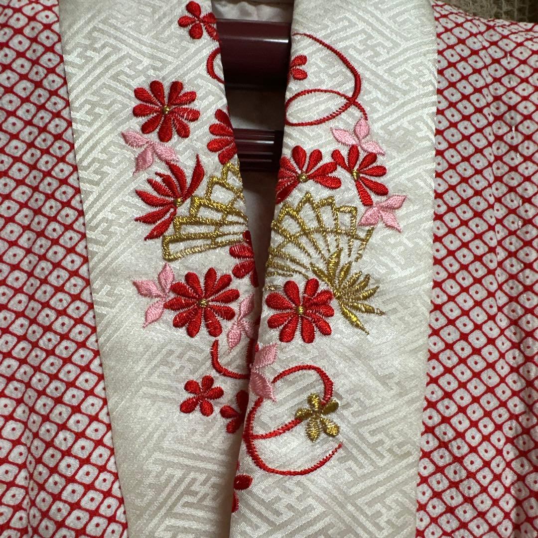 七五三 女の子 作家物 落款入り7歳 祝着 四つ身 逸品 長襦袢付き