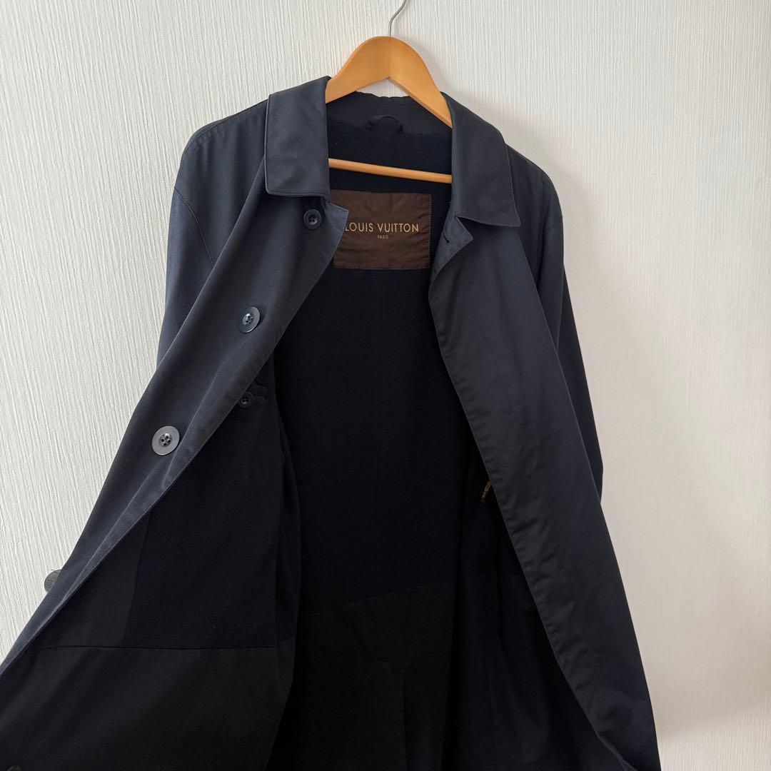 ルイヴィトン　ステンカラーコート　ネイビー