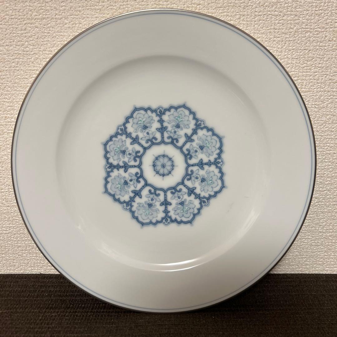 大倉陶園　呉須正倉院　ディナープレート　25.5cm プラチナ彩　ミートプレート