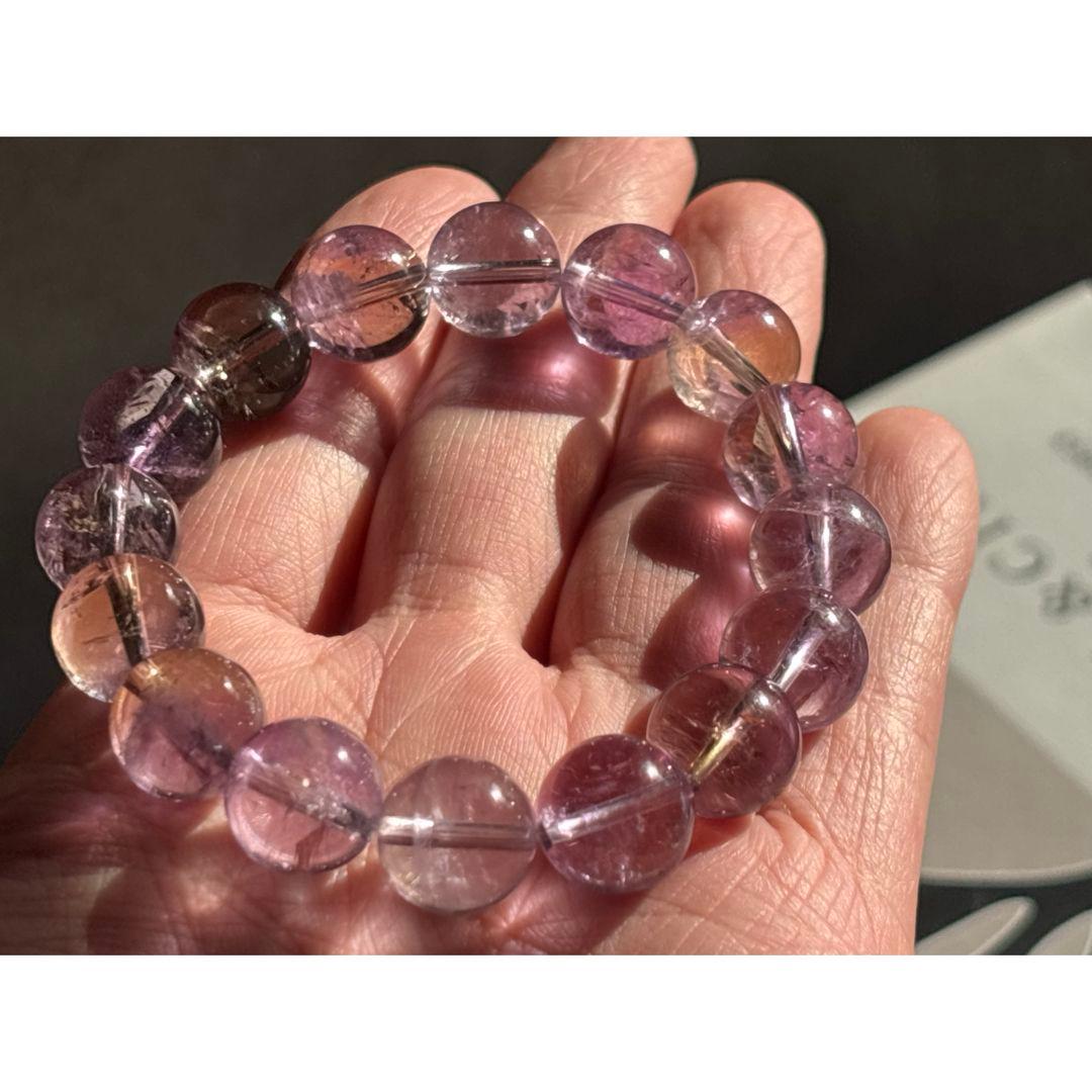 《バイカラーアメトリン＊ブレスレット・12㎜　16㎝》