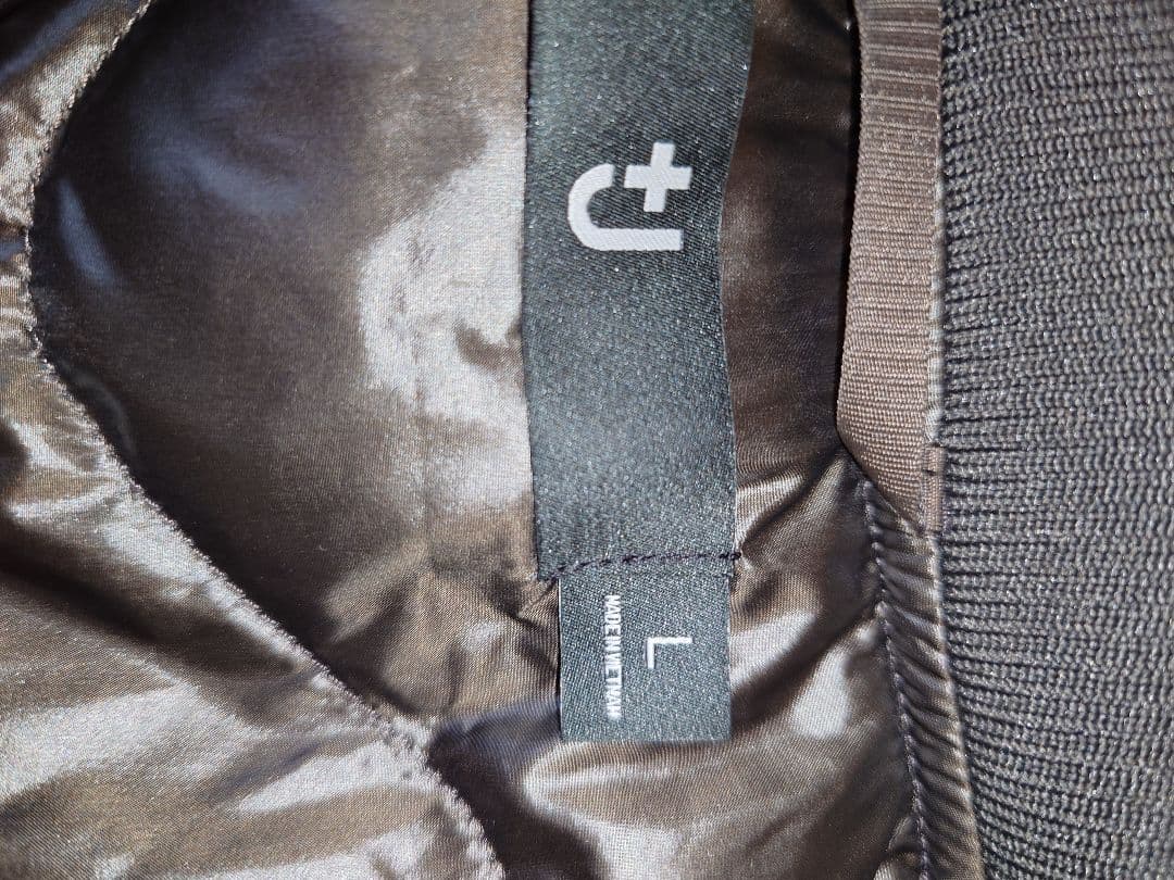 ユニクロ　+J復刻ハイブリッドダウンオーバーサイズMA1　Lサイズ　グレイ