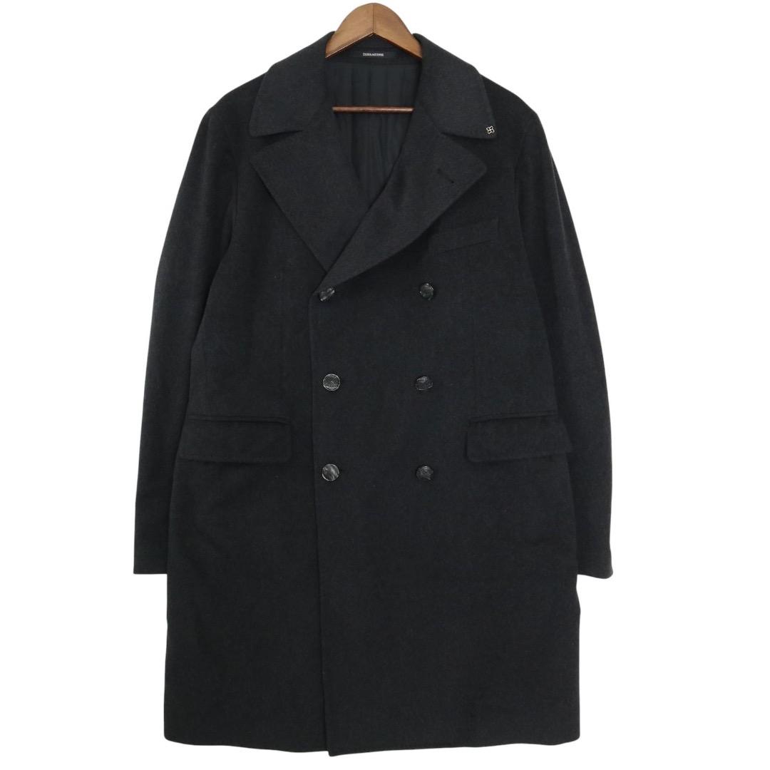 【美品✨】タリアトーレ ダブルブレスト カシミア チェスターコート 黒系 XL