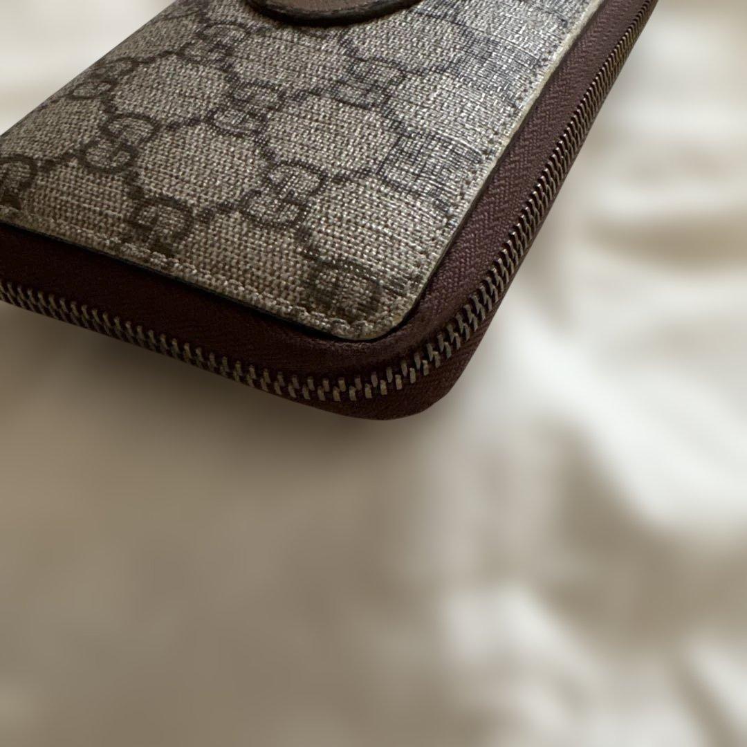 グッチ 長財布 アニマリエタイガー GGスプリーム ネオヴィンテージ ジップ