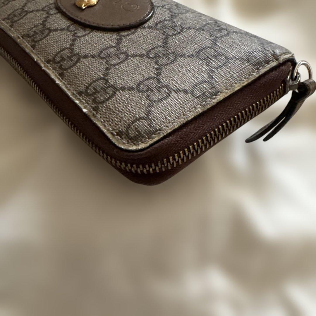 グッチ 長財布 アニマリエタイガー GGスプリーム ネオヴィンテージ ジップ