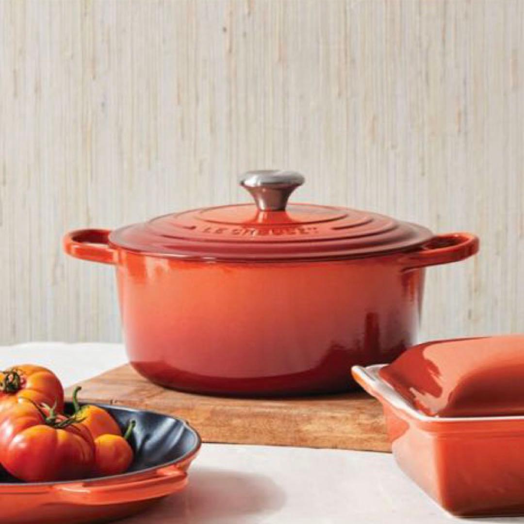 ♡ルクルーゼ ココットロンド 18cm カイエン レッド 両手鍋 新品