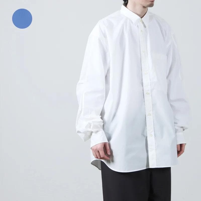 24SS ダイワピア39 テック 長袖 レギュラーカラーシャツ ホワイト
