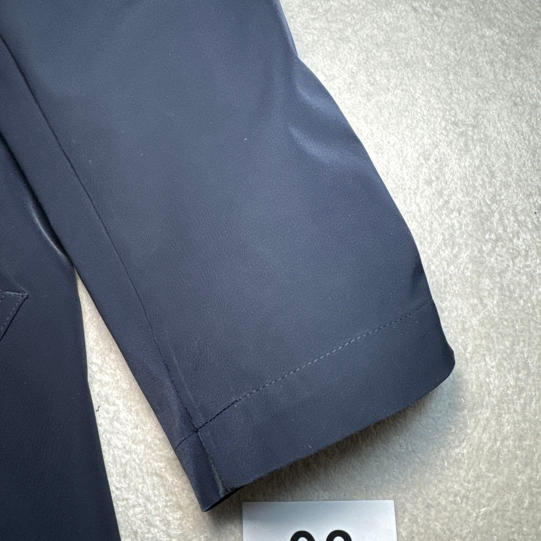 93 極美品　鎌倉シャツ　DICROS ステンカラーコート　ネイビー　46 M