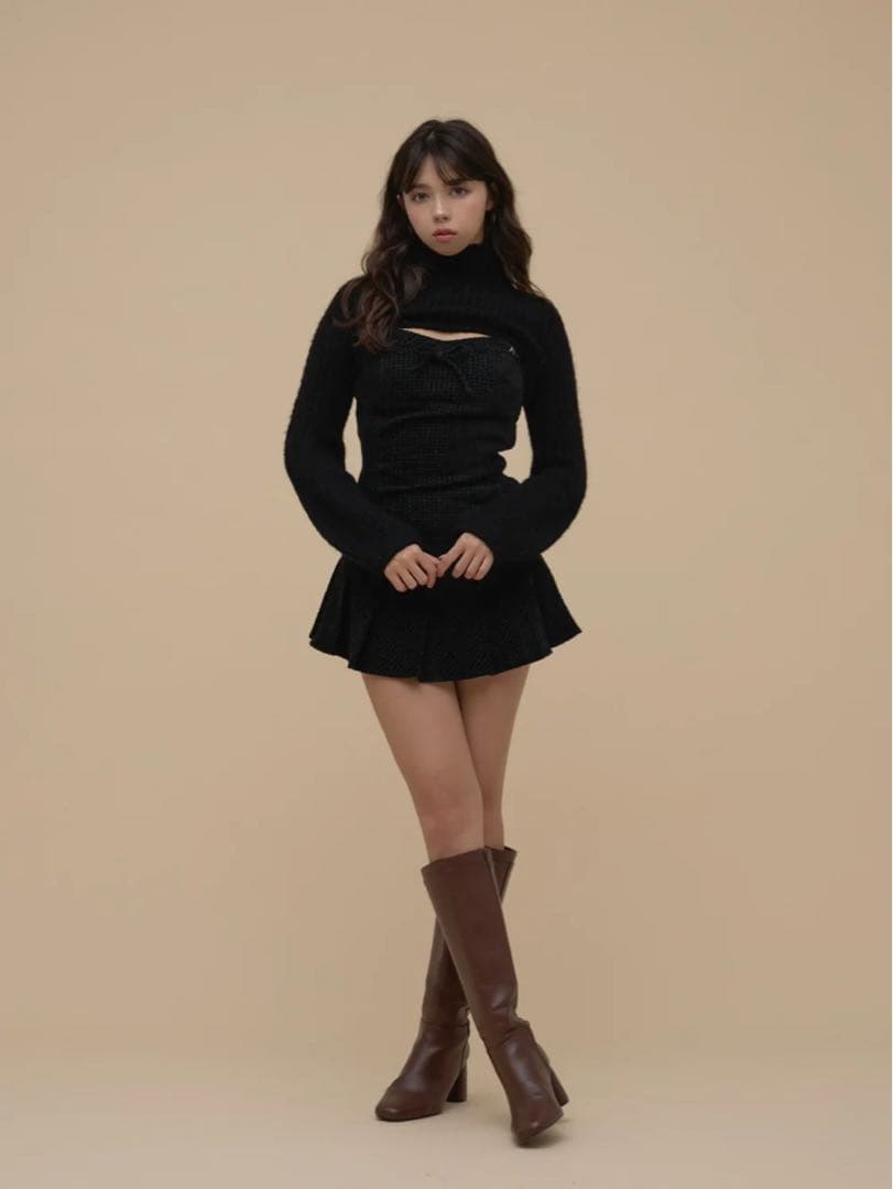 andmary Twiggy tweed mini dress オリジナル